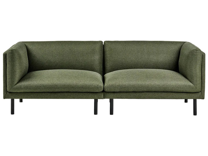 Green sofa on a white background