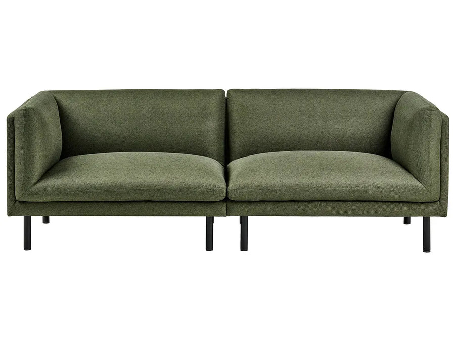 Green sofa on a white background