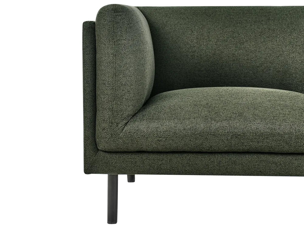 Sofa 3 Seater Fabric Dark Green Gilardo