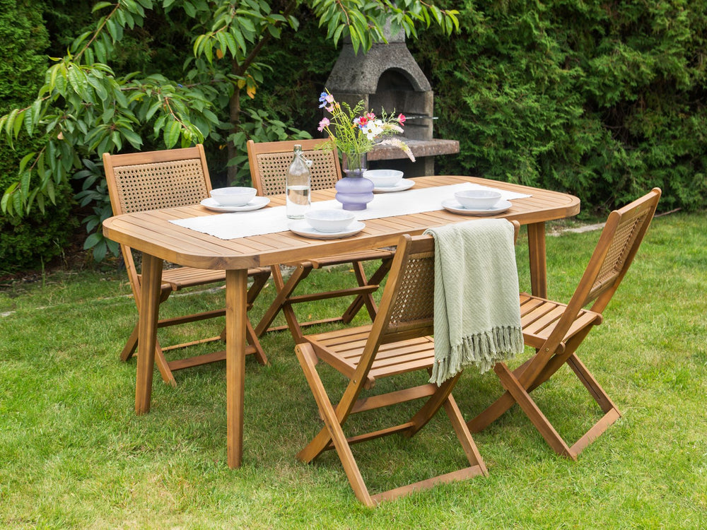 Paraggi Garden Dining Table 180 cm 90 cm Certified Acacia Wood Brown