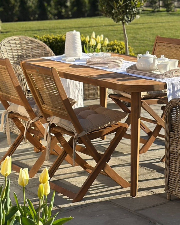 Paraggi Garden Dining Table 180 cm 90 cm Certified Acacia Wood Brown