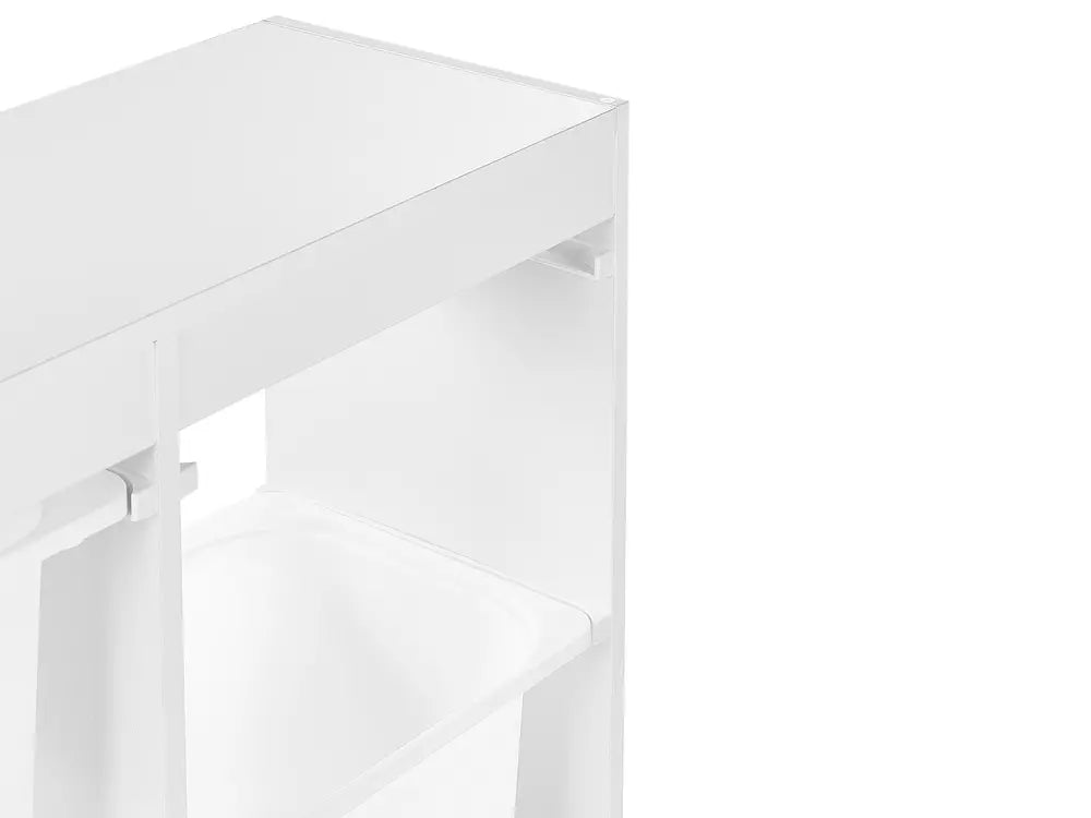 Shelf with 6 Storage Boxes White Kirklyn