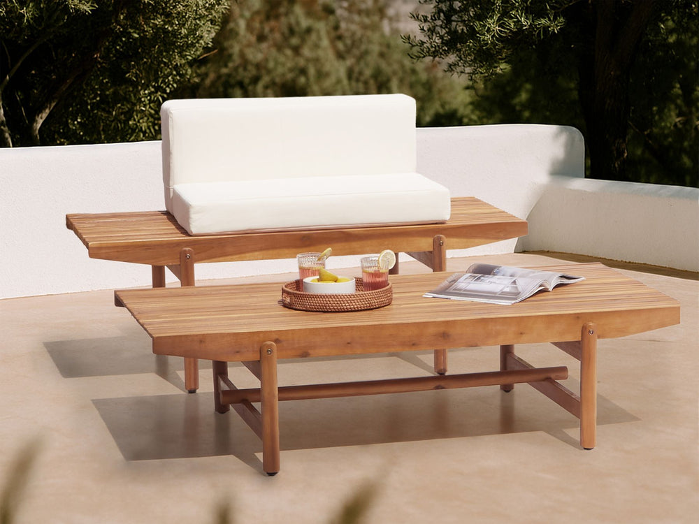 Giaveno Garden Coffee Table 145 cm 79 cm Acacia Wood Brown