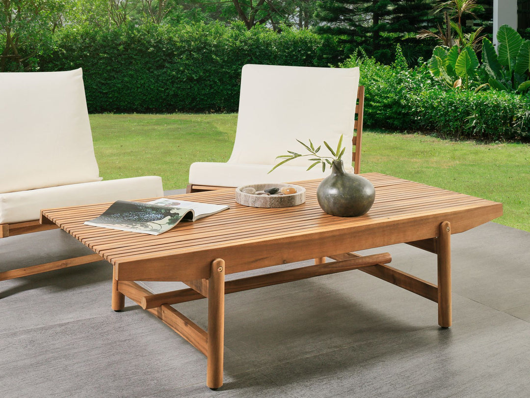 Giaveno Garden Coffee Table 145 cm 79 cm Acacia Wood Brown