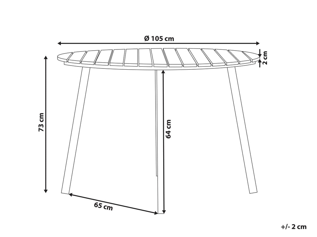 Cavoli Garden Dining Table 105 cm 105 cm Brown