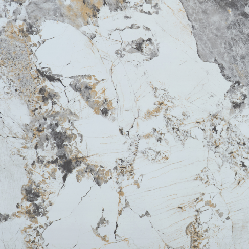 Aura White Marble Effect Round Coffee Table