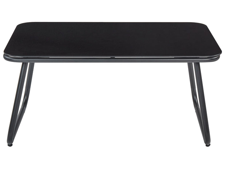 Pomonte Garden Lounge Set with Table 4 Seater Metal Black