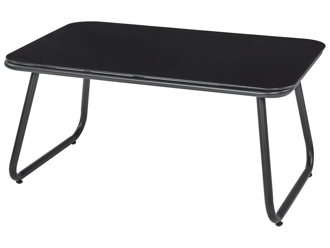 Pomonte Garden Lounge Set with Table 4 Seater Metal Black