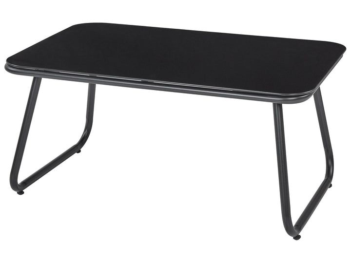Pomonte Garden Lounge Set with Table 4 Seater Metal Black