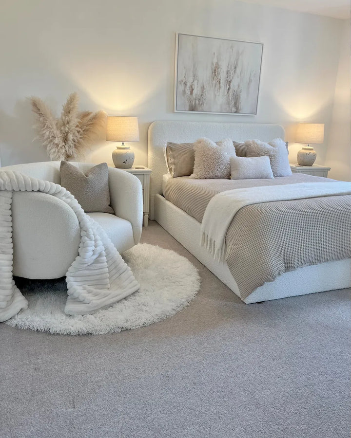 Armchair Boucle White Liam