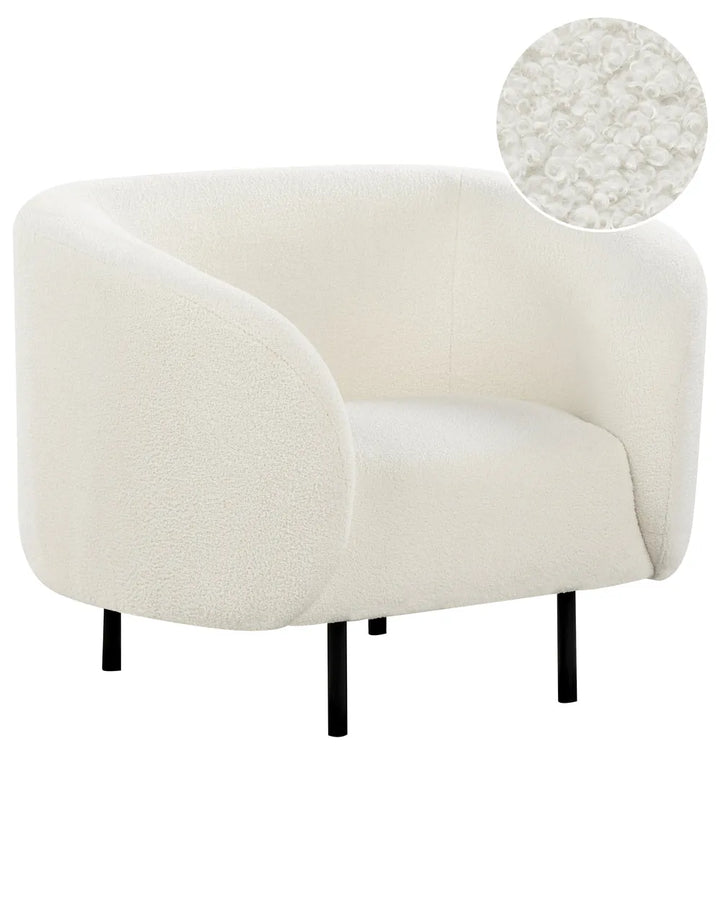 Armchair Boucle White Liam