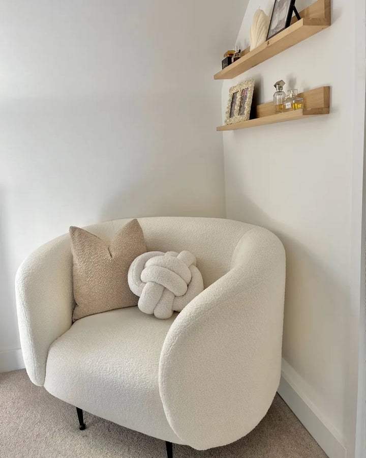 Armchair Boucle White Liam