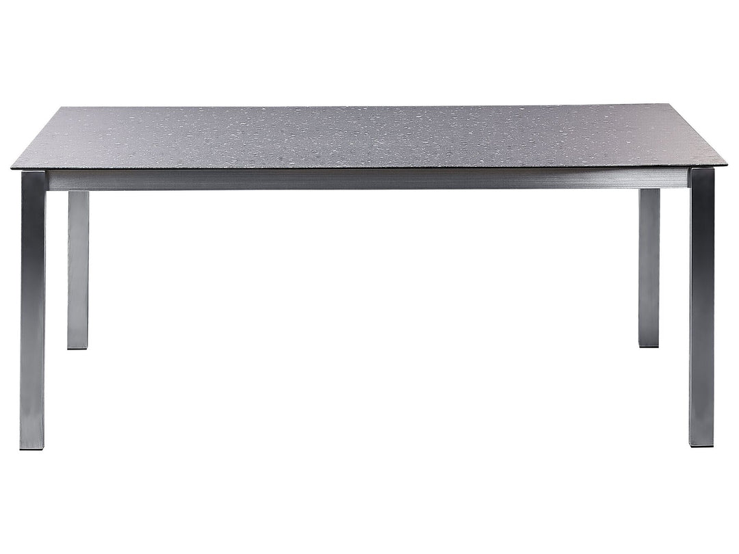 Cosoleto Garden Dining Table 180 cm 90 cm Glass Black