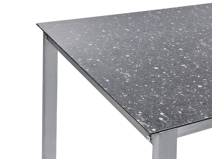 Cosoleto Garden Dining Table 180 cm 90 cm Glass Black