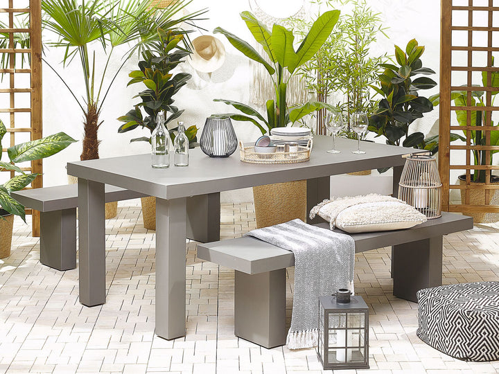 Taranto Garden Dining Table 180 cm 90 cm Concrete Grey