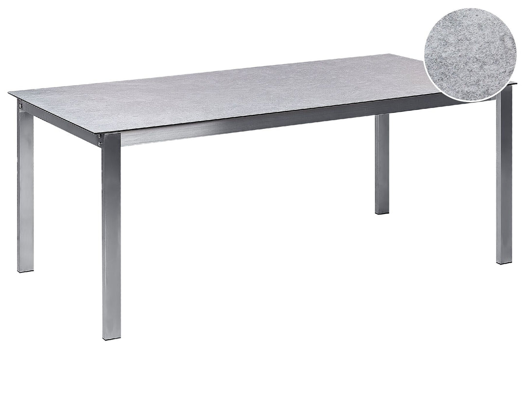 Cosoleto Garden Dining Table 180 cm 90 cm Glass Grey