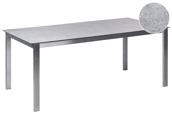 Cosoleto Garden Dining Table 180 cm 90 cm Glass Grey