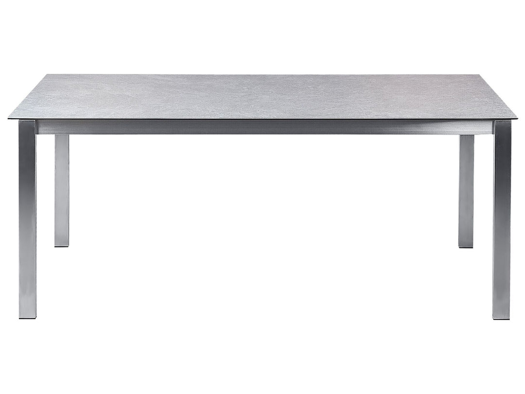 Cosoleto Garden Dining Table 180 cm 90 cm Glass Grey