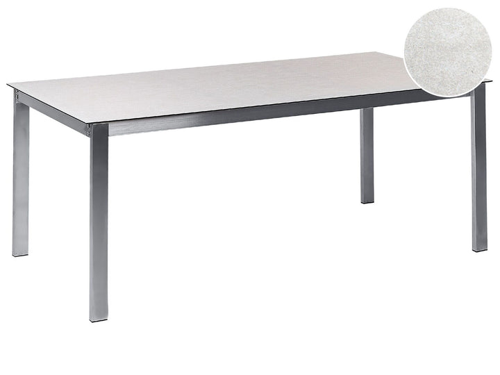 Cosoleto Garden Dining Table 180 cm 90 cm Glass White