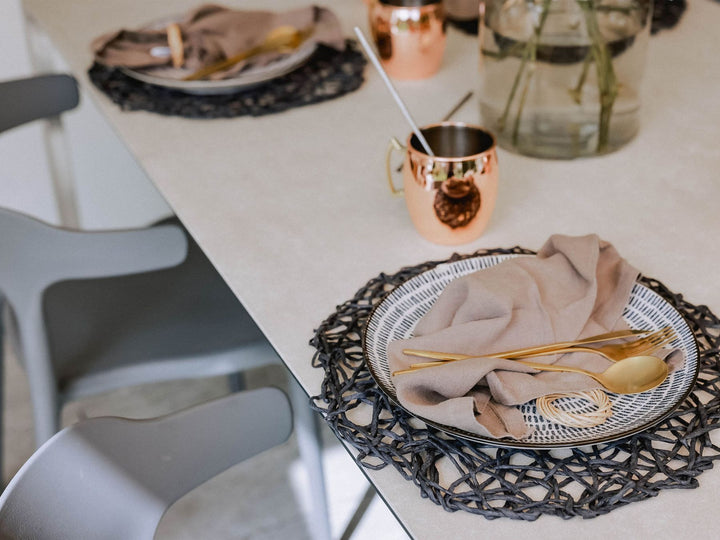 Cosoleto Garden Dining Table 180 cm 90 cm Glass White