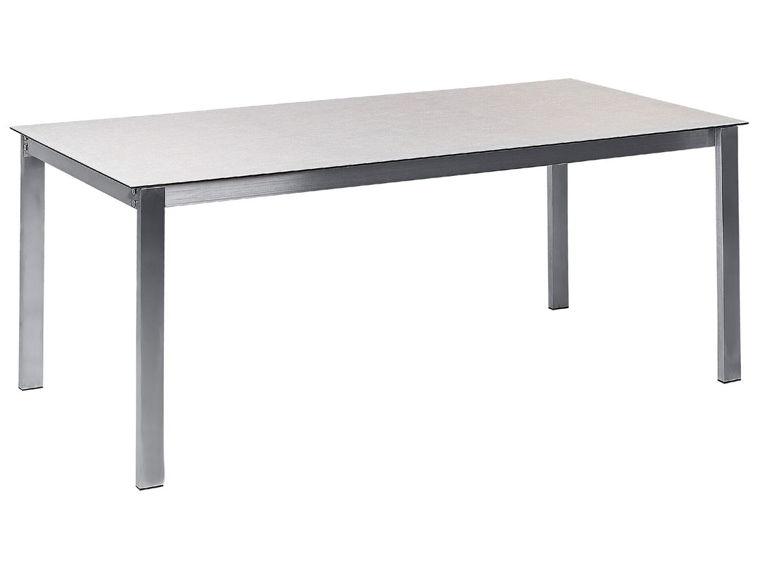 Cosoleto Garden Dining Table 180 cm 90 cm Glass White