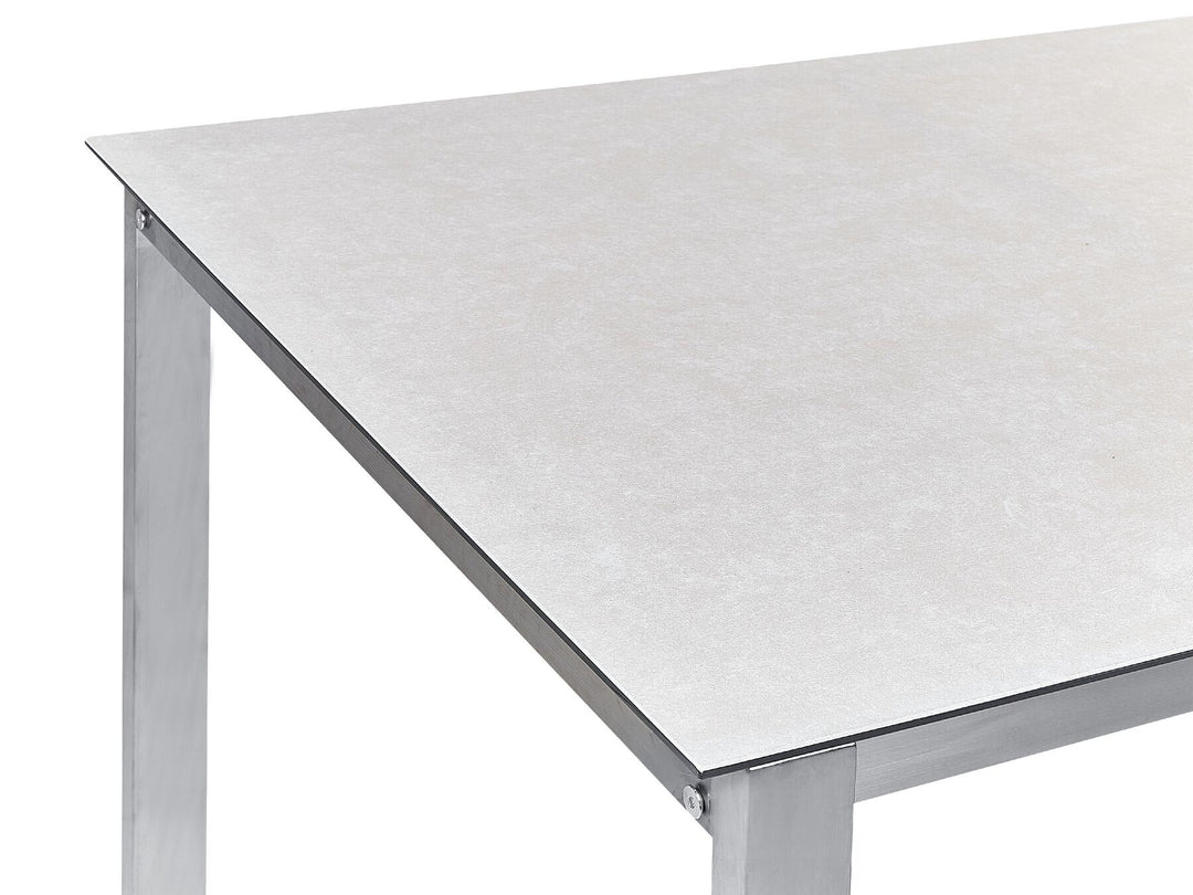Cosoleto Garden Dining Table 180 cm 90 cm Glass White