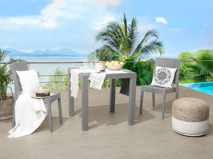 Fossano Garden Dining Table 80 cm 80 cm Light Grey