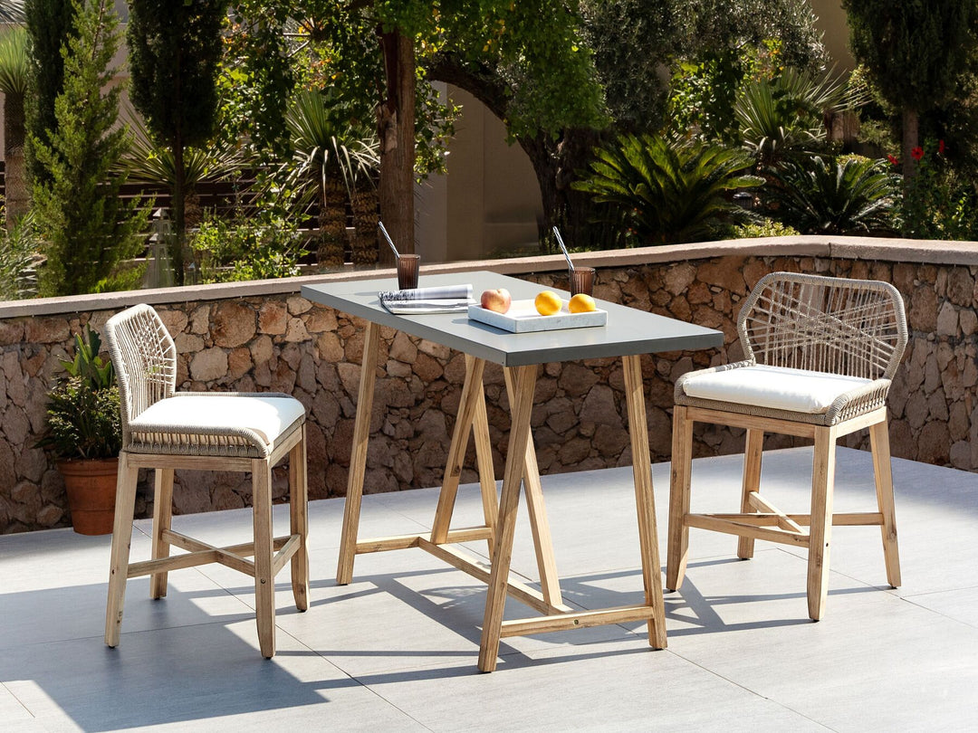 Talamone Garden Dining Table  140 cm 70 cm Grey