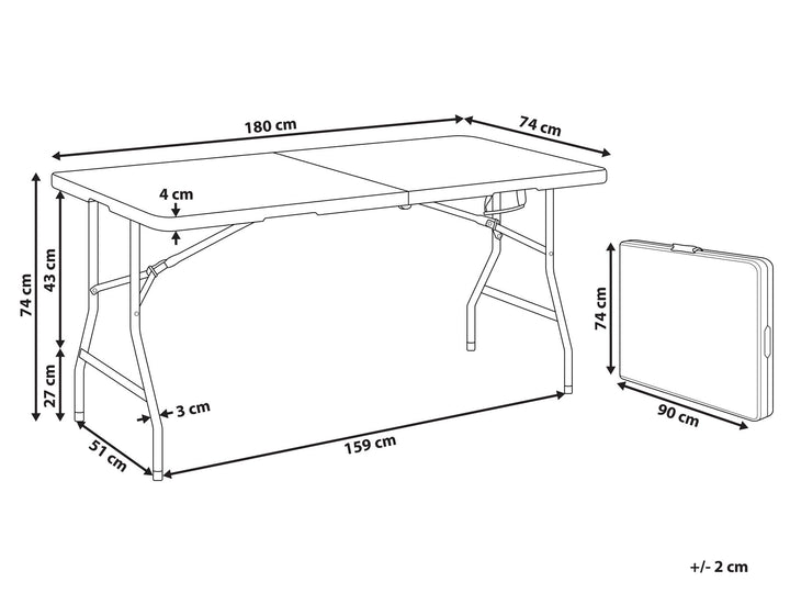 Cugnoli Outdoor Dining Table for 6  180 cm 74 cm White