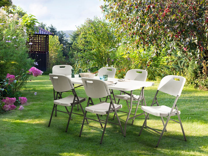 Cugnoli Outdoor Dining Table for 6  180 cm 74 cm White