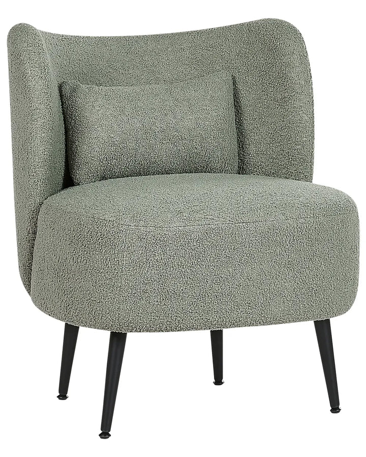 Armchair Boucle Light Green Skye