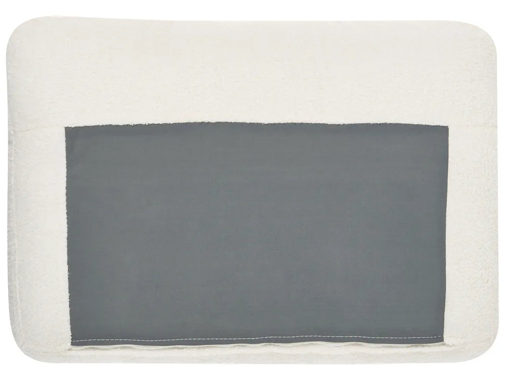 Sofa Bed 3 Seater Boucle Off-White with Storage Left Hand Arsaluis