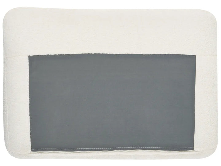 Sofa Bed 3 Seater Boucle Off-White with Storage Left Hand Arsaluis