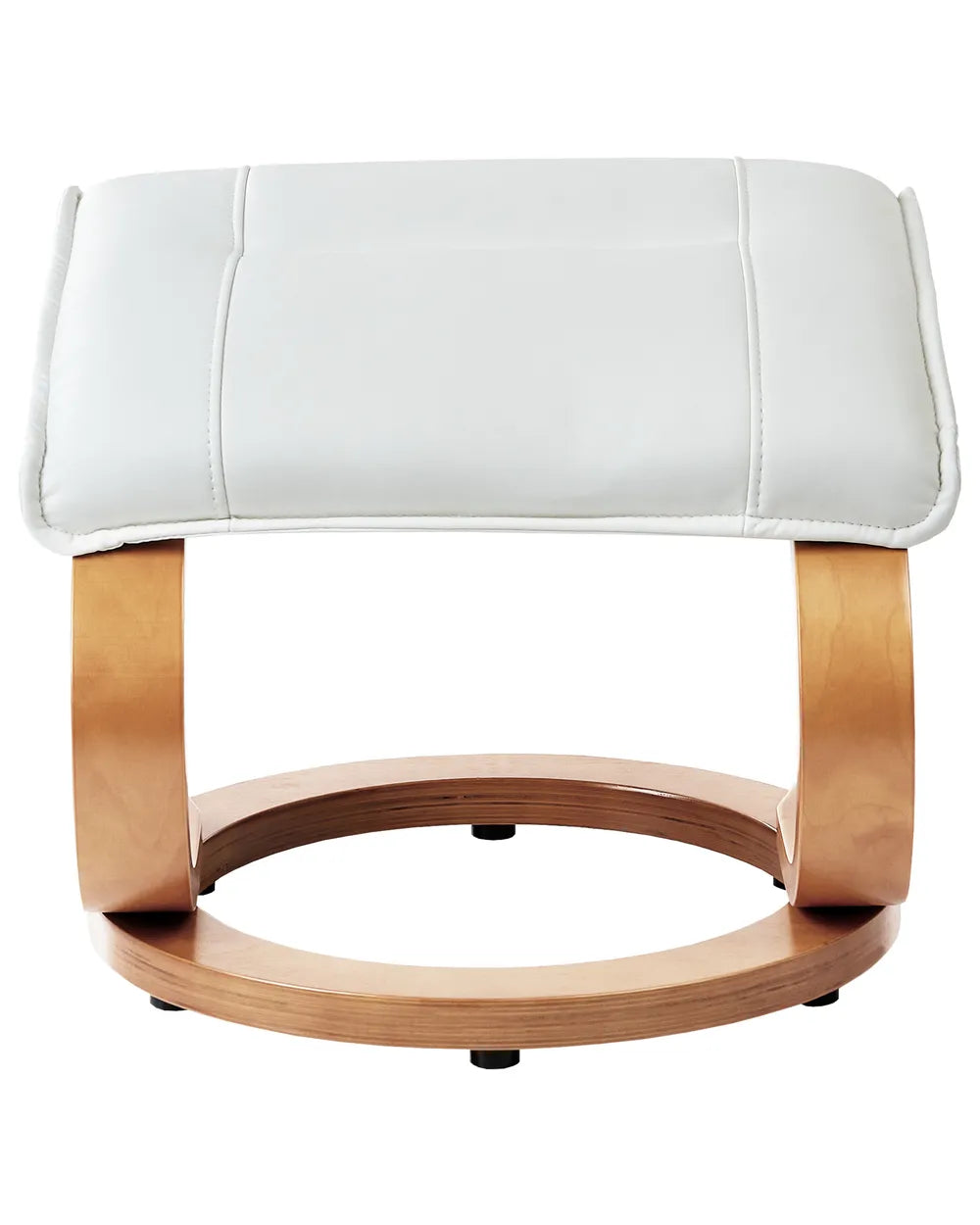 Massage Chair with Footstool Faux Leather White Kars