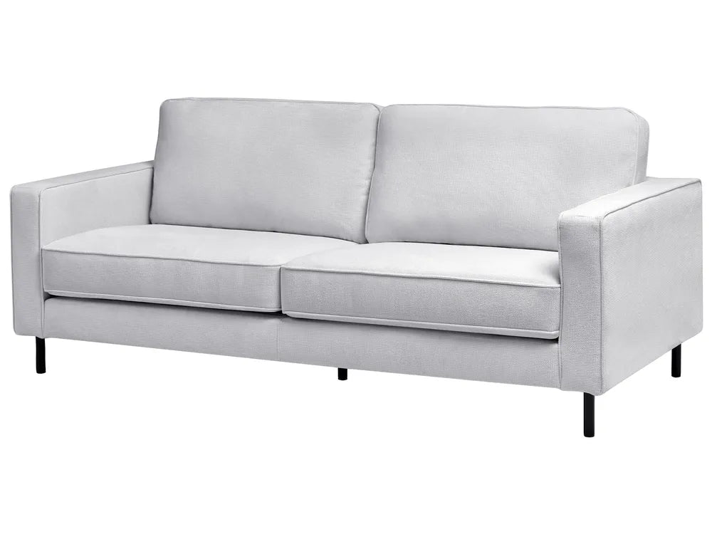 Sofa 3 Seater Fabric Light Grey Chanet
