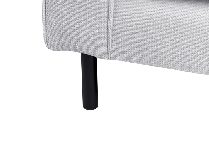 Sofa 3 Seater Fabric Light Grey Chanet