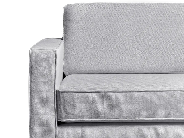 Sofa 3 Seater Fabric Light Grey Chanet