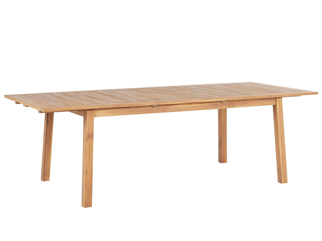 Cesana Extending Garden Dining Table 180/240 cm 100 cm Acacia Wood Light Brown