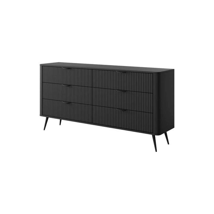 Chest Of Drawers 163cm Black Lante