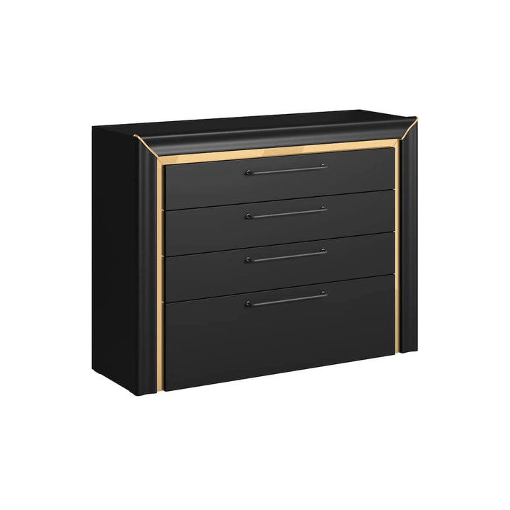 Chest Of Drawers 120cm Black Arno