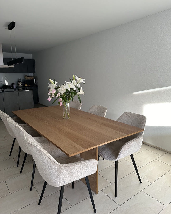 Dining Table 200 x 100 cm Light Wood Corail