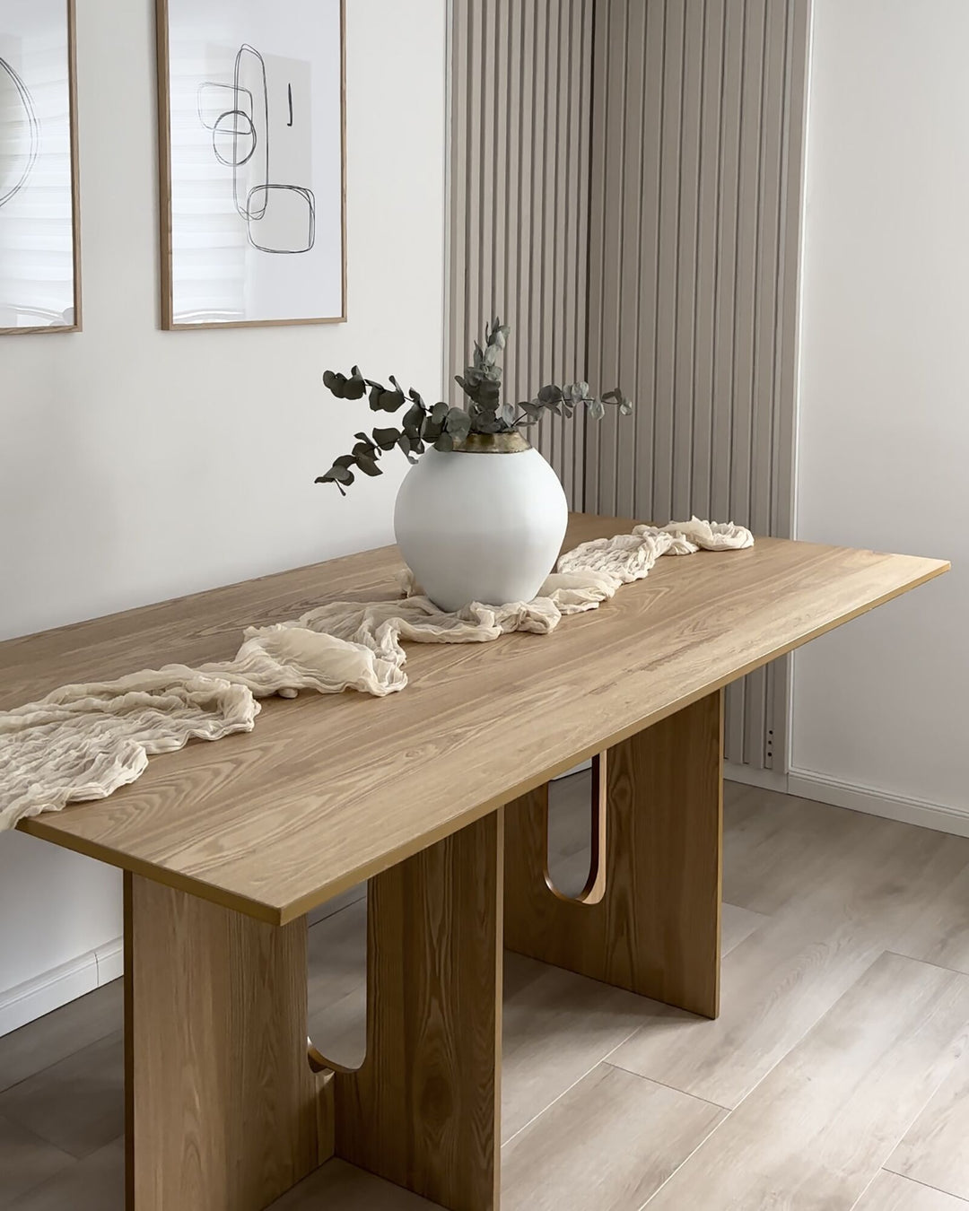 Dining Table 200 x 100 cm Light Wood Corail