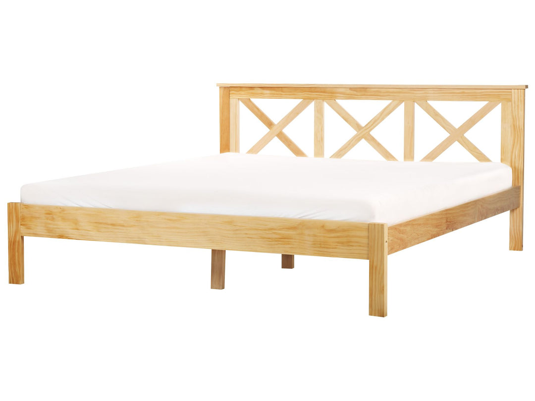 Tannay Wooden EU Super King Size Bed Light