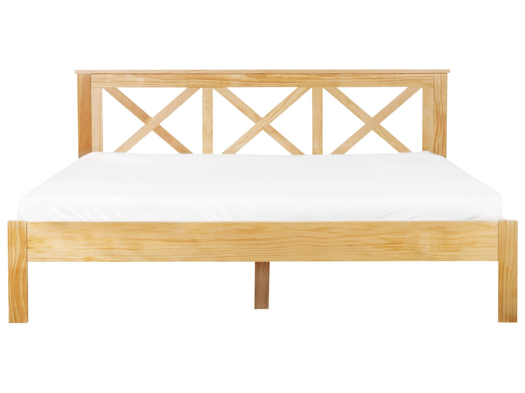 Tannay Wooden EU Super King Size Bed Light