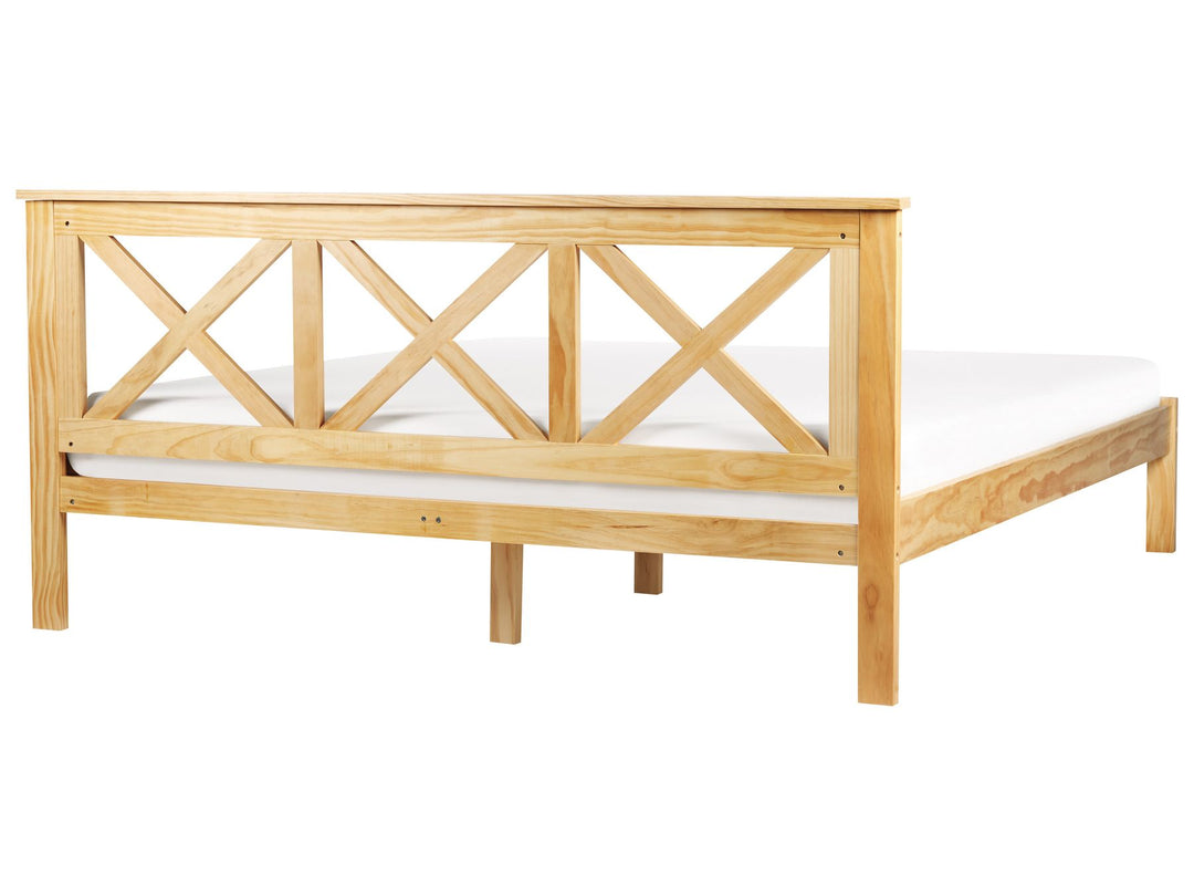 Tannay Wooden EU Super King Size Bed Light