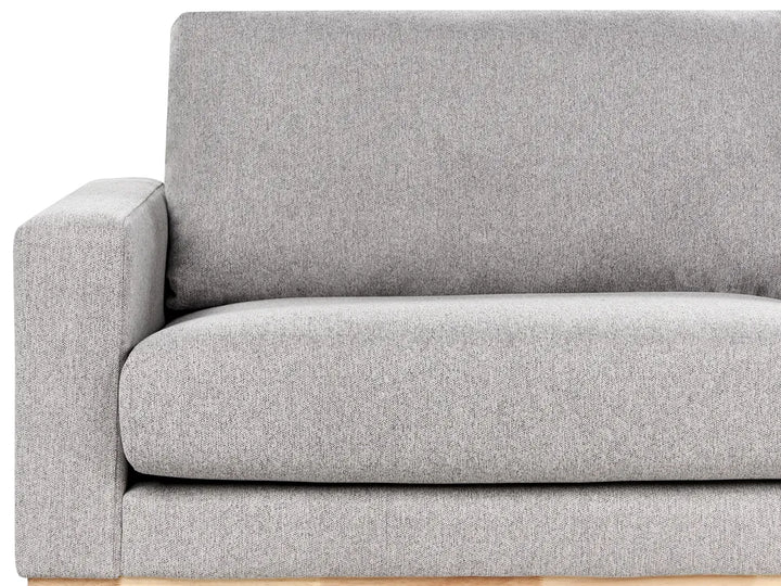 Sofa 3 Seater Fabric Grey Deavan