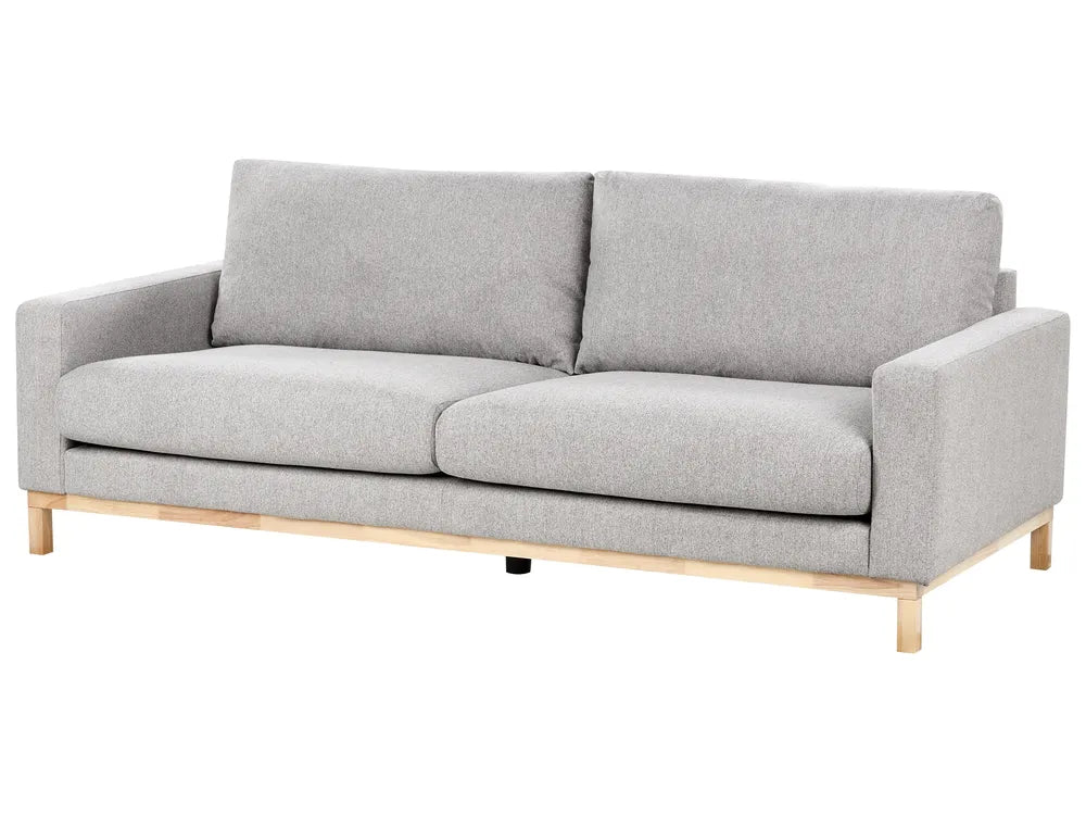 Sofa 3 Seater Fabric Grey Deavan
