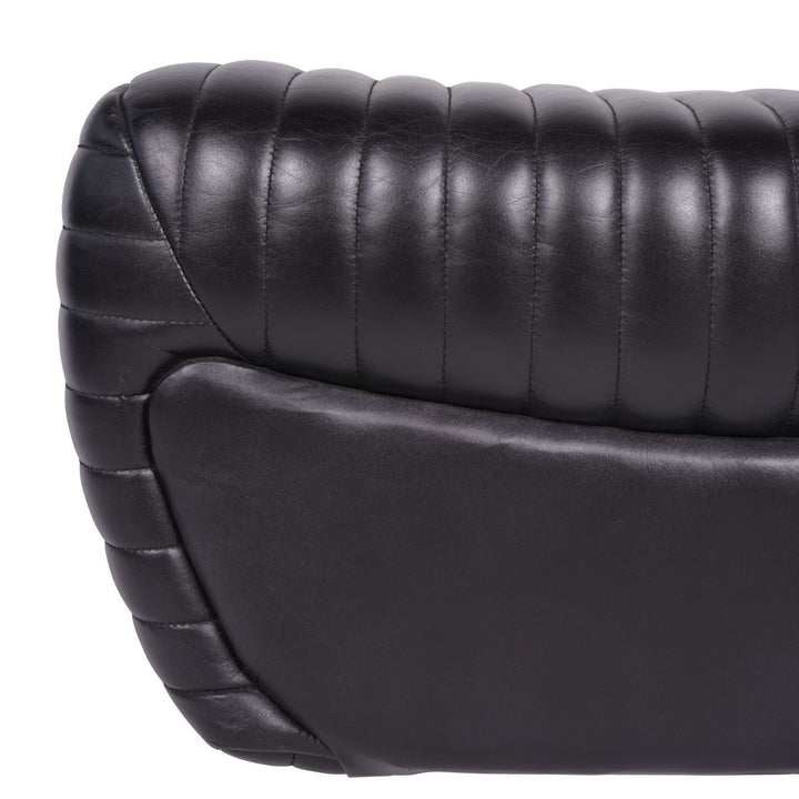 Libra Trinity Charcoal Leather Occasional Chair