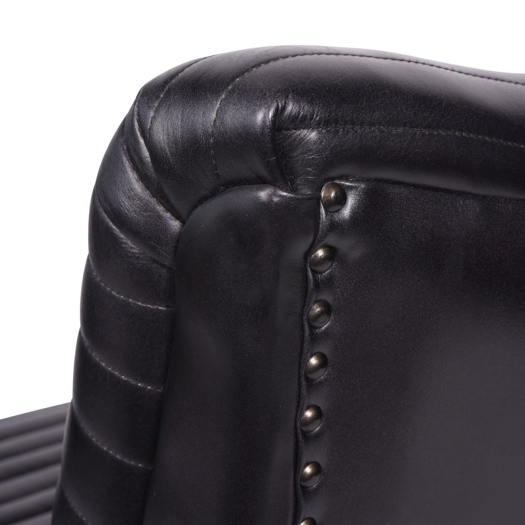 Libra Trinity Charcoal Leather Occasional Chair