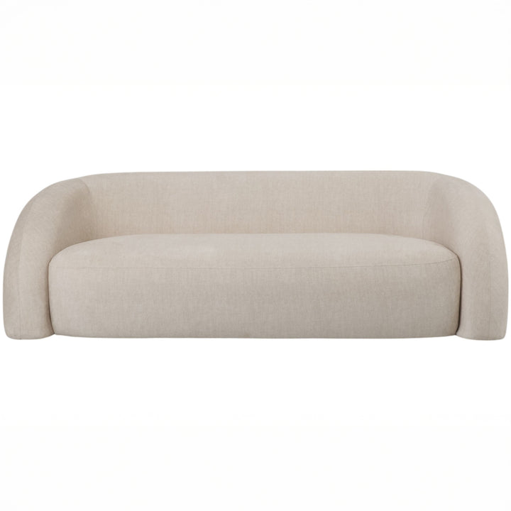 Beige sofa on a white background